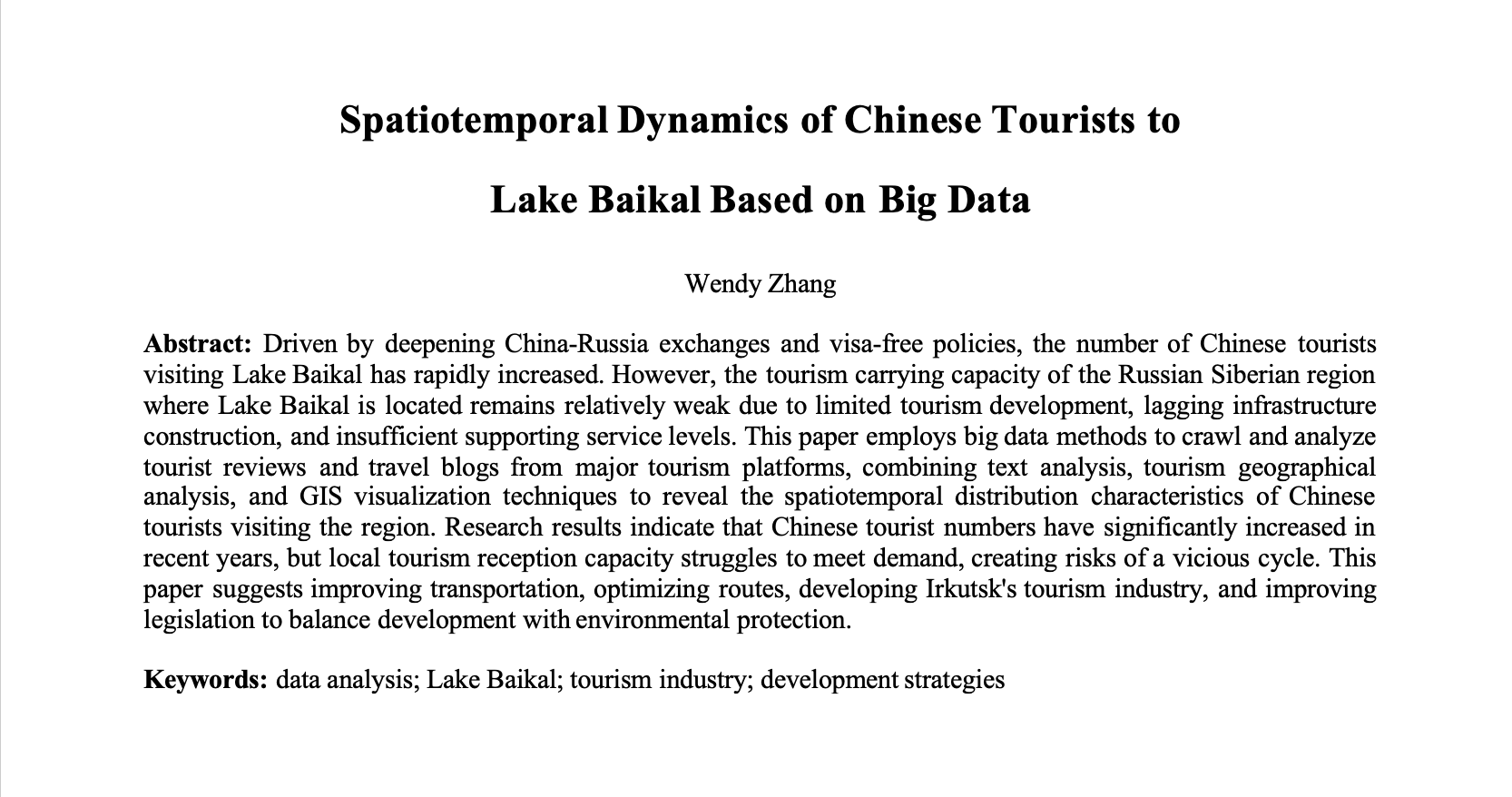 Lake Baikal Geoscience Research